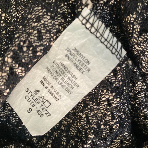 Rhapsodielle Tank Top Womens Small Bronze Black Textured Stretch - Picture 4 of 9